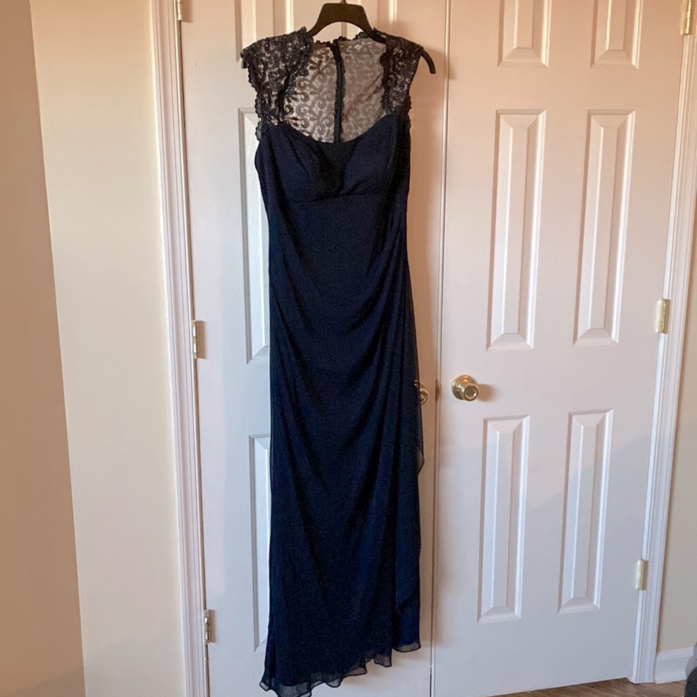 X by xscape navy blue formal gown size 14
